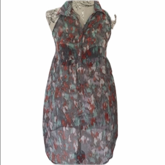 𝅺*volcom Sheer Tunic Top Dress S - Picture 1 of 6